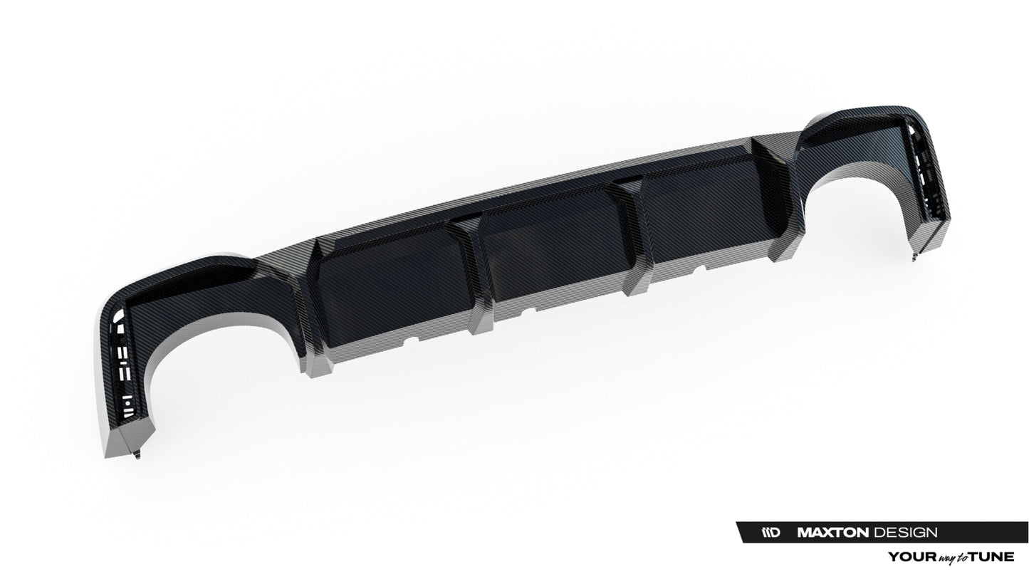 Prepreg Carbon Fiber Rear Diffuser Audi RS6 C8 / C8 Facelift (Version Without Towbar)
