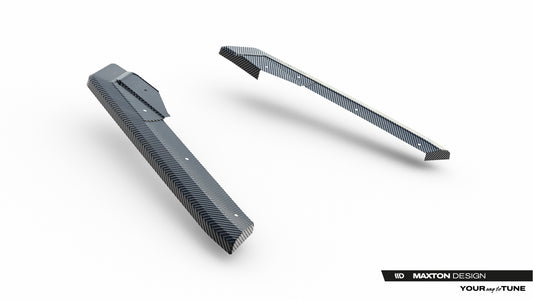 Fibre de Carbone Lames De Pare-Chocs Arrière Latérales Audi RS6 C8 / C8 Facelift