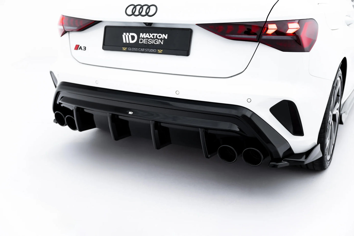 Dokładka Tylna + Atrapa Wydechu Audi A3 S-Line Sportback 8Y Facelift