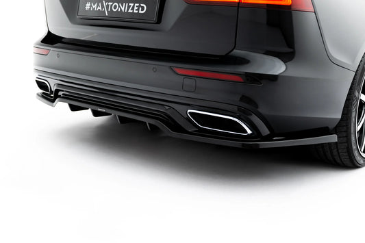 Hinten Splitter (mit einem vertikalem balken) Volvo S60/V60 R-Design Mk3