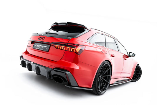 Prepreg Carbon Fiber Rear Diffuser Audi RS6 C8 / C8 Facelift (Version Without Towbar)