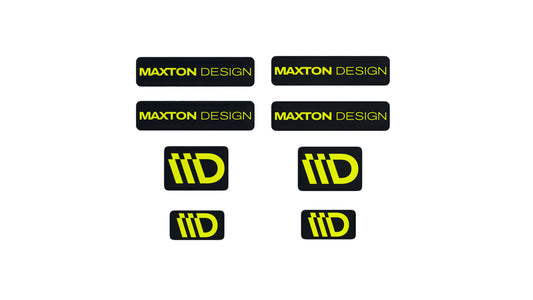  Ensemble d'autocollants 3D noir et rouge Maxton Design