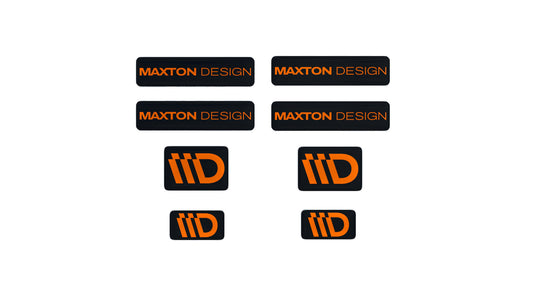  Ensemble d'autocollants 3D noir et rouge Maxton Design