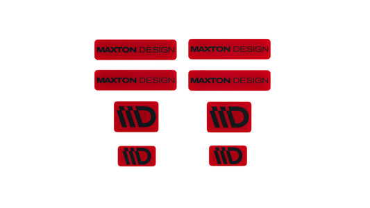  Ensemble d'autocollants 3D noir et rouge Maxton Design