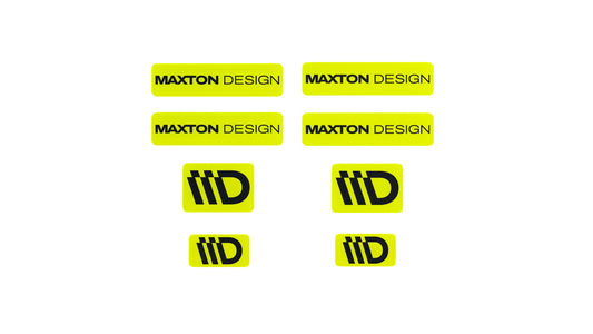  Ensemble d'autocollants 3D noir et rouge Maxton Design
