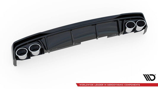 Rear Valance + Exhaust Ends Imitation Audi A6 S-Line / S6 C8 / C8 Facelift