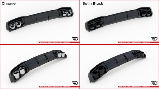 Rear Valance + Exhaust Ends Imitation Audi A6 S-Line / S6 C8 / C8 Facelift