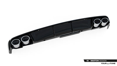 Rear Valance + Exhaust Ends Imitation Audi A6 Sedan / Avant C8 / C8 Facelift