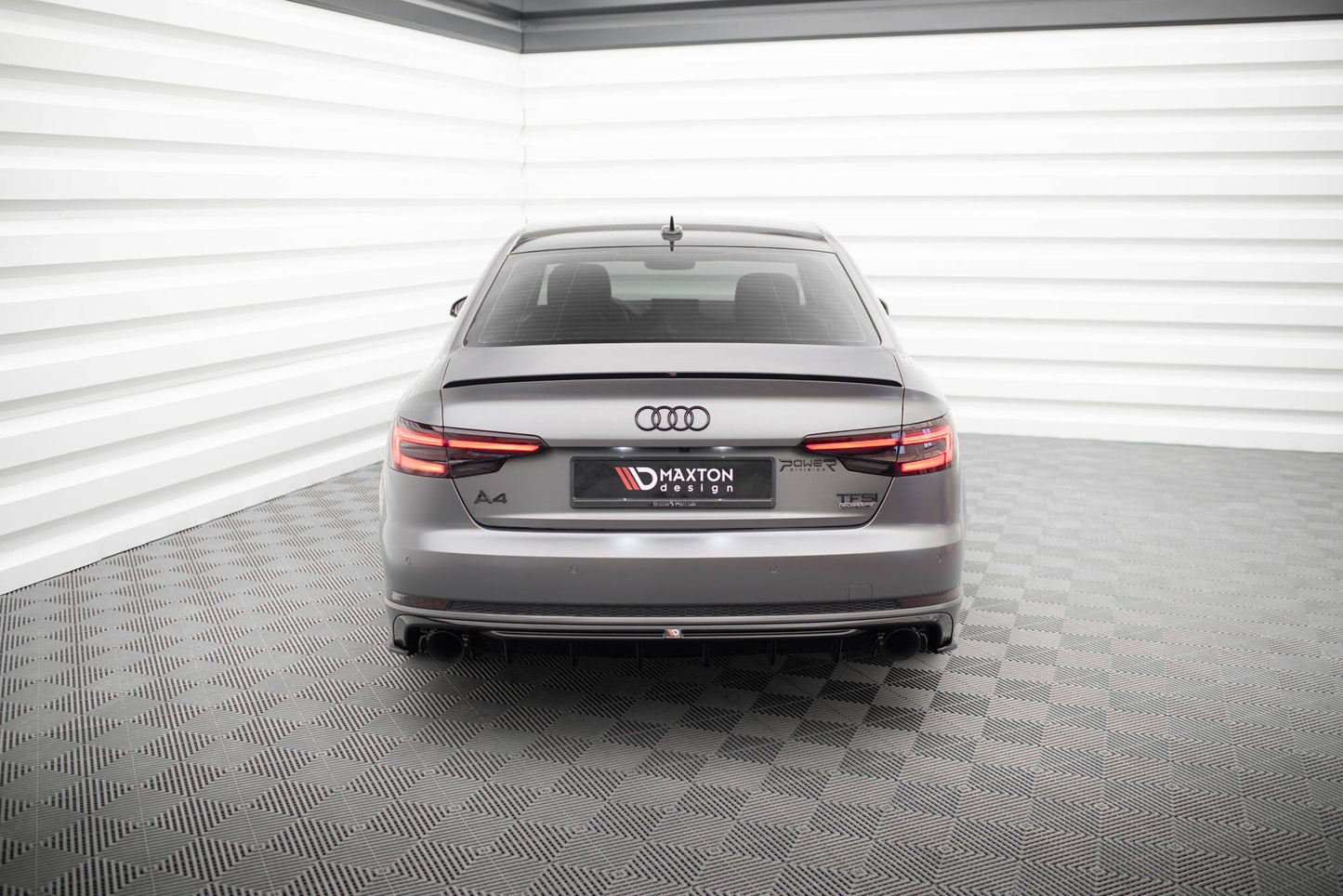 Rear Valance V.1 Audi A4 S-line B9 (Version with single exhaust tips on both sides)