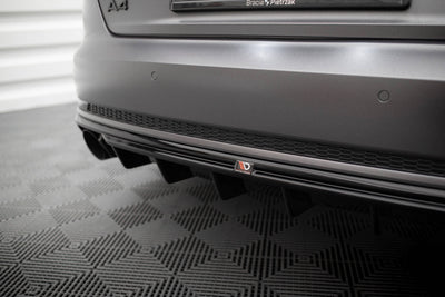 Rear Valance V.1 Audi A4 S-line B9 (Version with single exhaust tips on both sides)