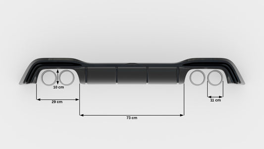Rear Valance V.2 Volkswagen Golf R Hatchback Mk8 Facelift