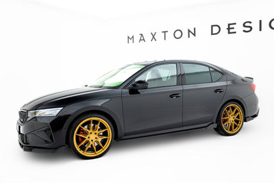 Side Skirts Diffusers V.2 + Flaps Skoda Octavia RS Liftback / Combi Mk4 Facelift