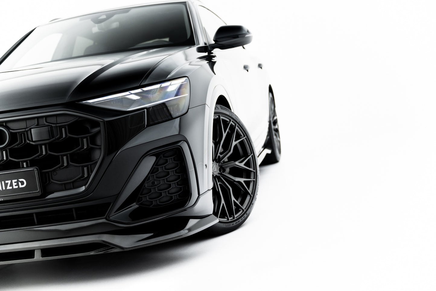 Prepreg Carbon Fiber Front Splitter Audi SQ8 / Q8 S-Line Mk1 Facelift