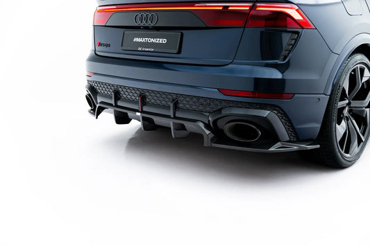Prepreg Carbon Fiber Rear Splitter (with vertical bars) Audi RSQ8 Mk1 Facelift