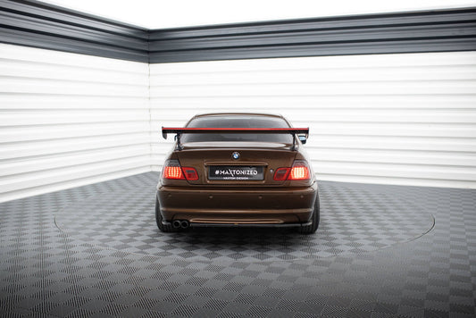 Carbon Spoiler With External Brackets Uprights + LED BMW 3 Coupe E46