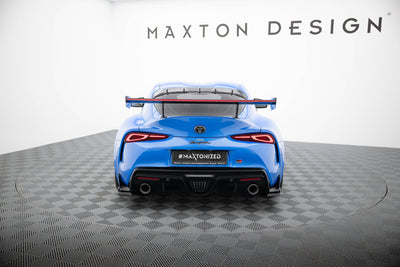 Carbon Spoiler With External Brackets Uprights + LED Toyota Supra Mk5