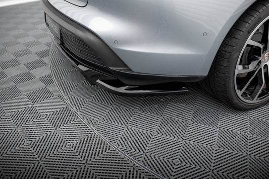 Rear Splitter (with vertical bars) Porsche Taycan / Taycan 4 / Taycan 4S / Taycan GTS Mk1